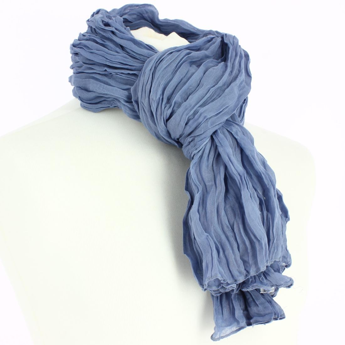 Chèche. DAKAR, Coton. Bleu de guède - Uni -