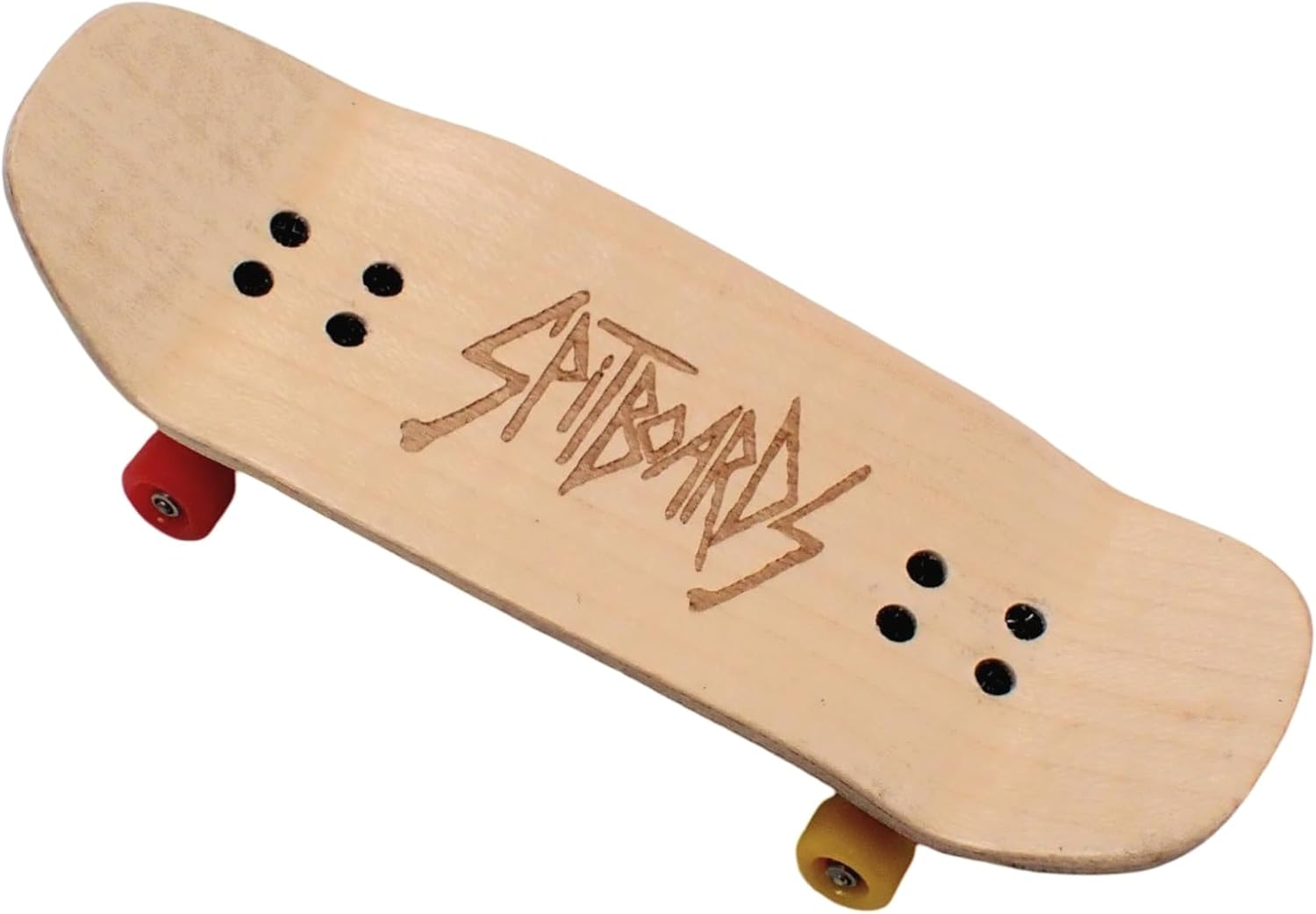 SPITBOARDS® 34mm Fingerboard Oldschool Cruiser Pro Complete Setup, Pre-Assembled 5-Layer Wood, Pro Trucks, Soft Urethane 60D Bearing Wheels, Real-Wear Graphics, Lasered Foam Tape 'Scape Gracer'