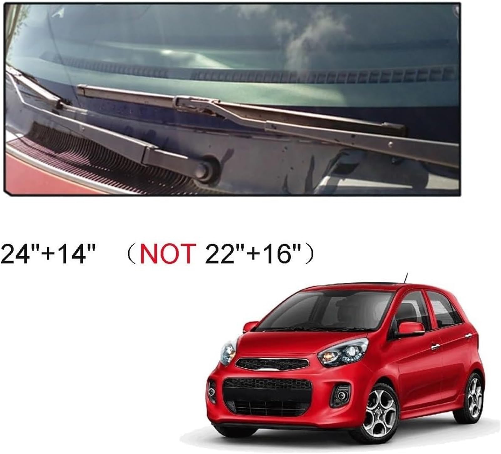limpiaparabrisas Kit de escobillas limpiaparabrisas delanteras y traseras para Kia para Picanto.