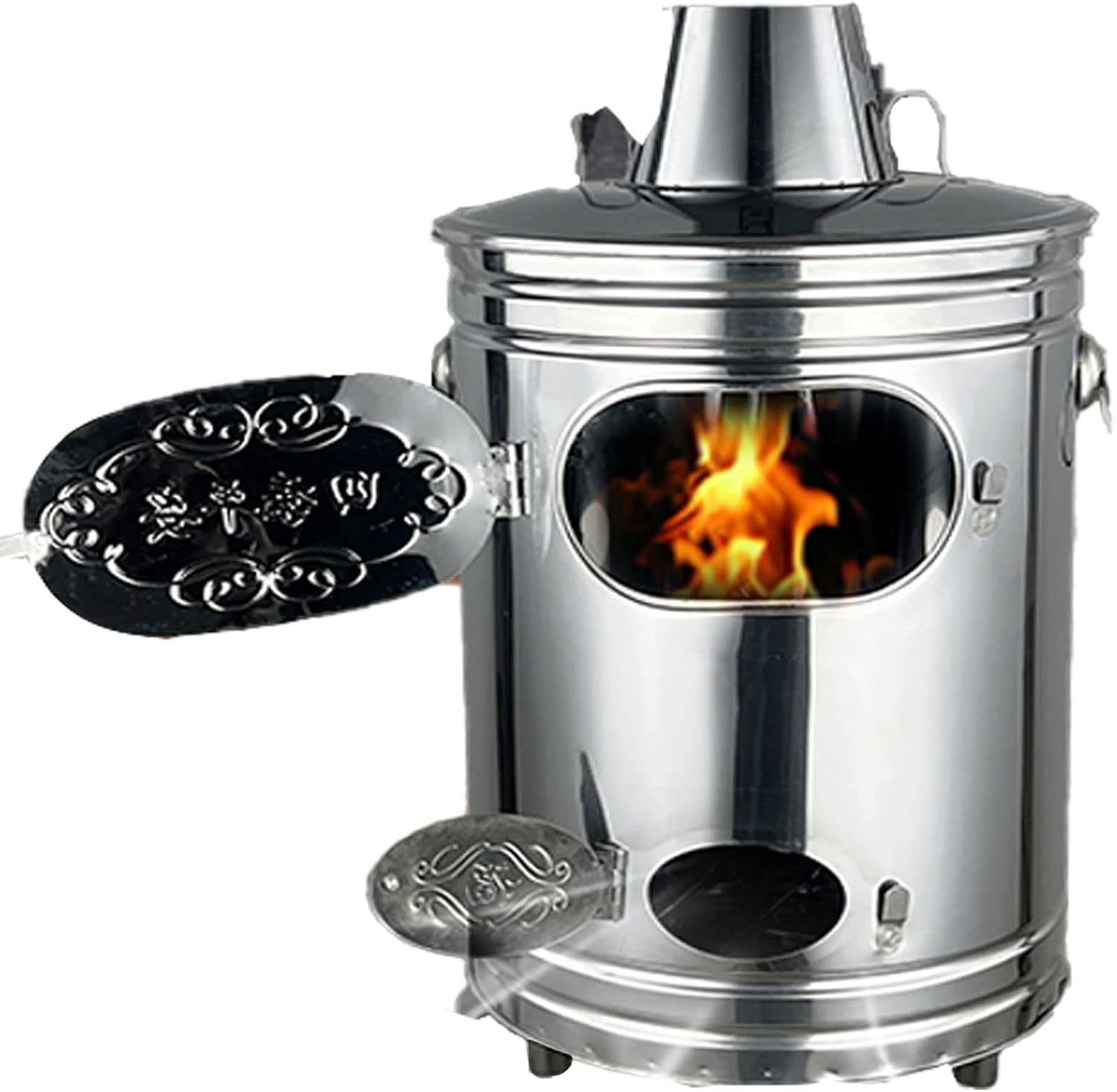 OMPDD Garden Incinerator Bin Heavy Duty Extra Large Uk, Galvanised Bin, Garden Fire Bin