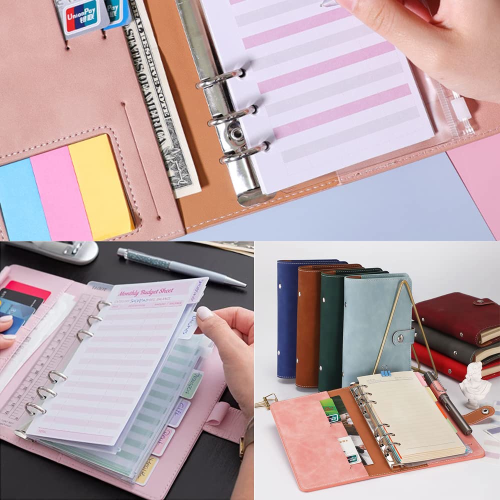 Amazon.co.jp: サムコス 家計簿 バインダー PUレザー A6サイズ カード