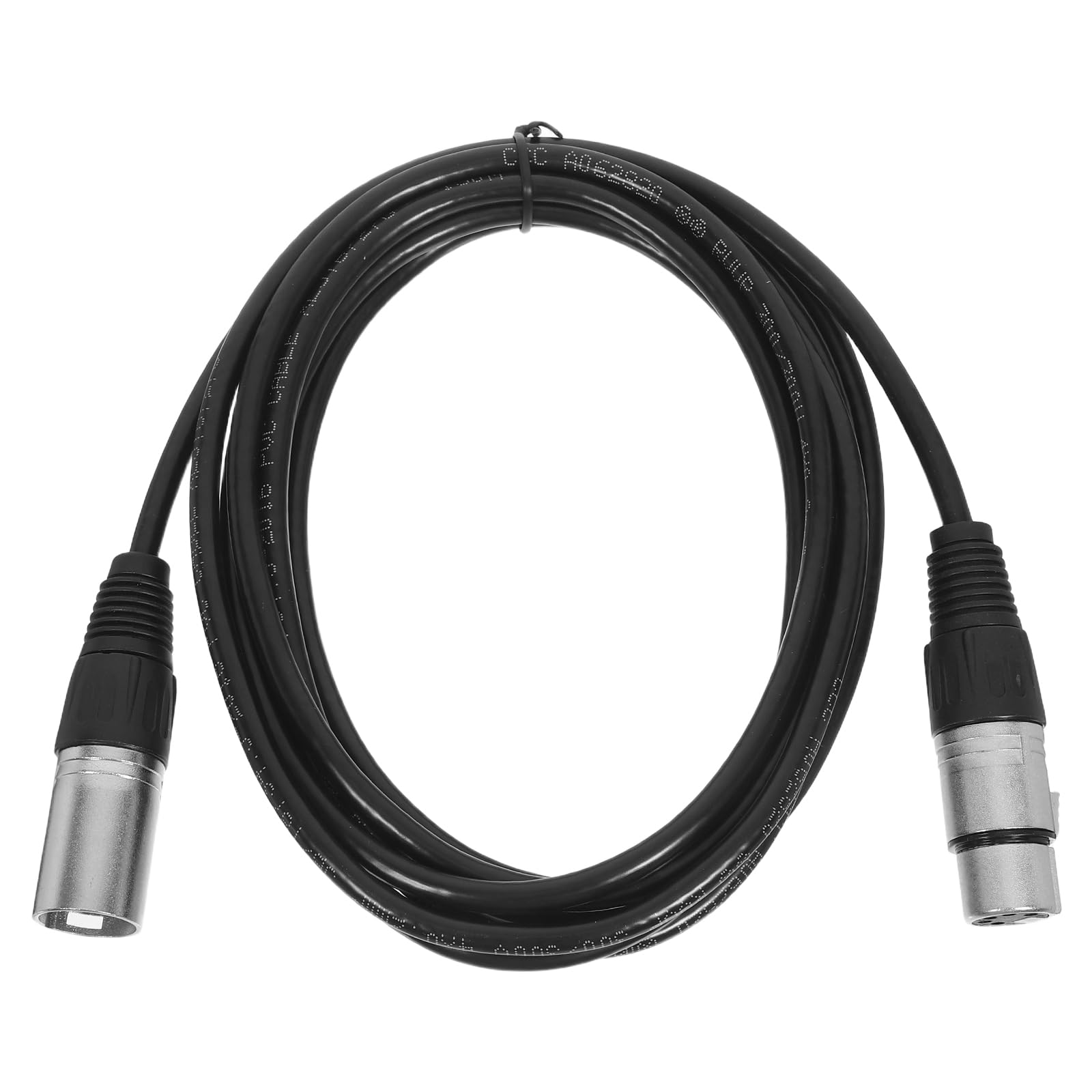 Cavo per microfono XLR maschio-femmina bilanciato per microfono per mixer podcast, illuminazione da palco e registrazione audio professionale, nero