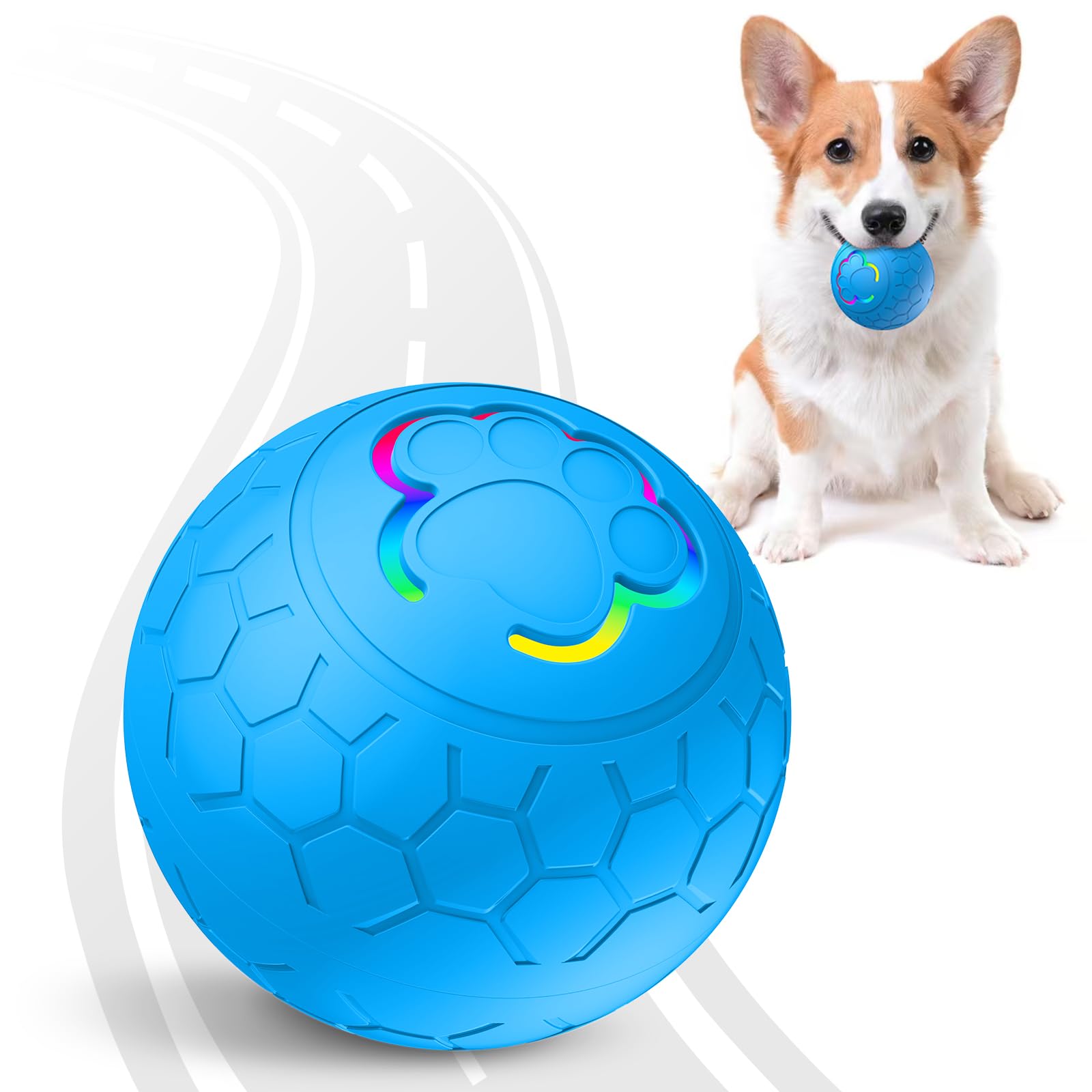 Interactive Dog Toys Dog Ball Auto Bouncing Rotating Ball Moving Pet Toys for Small Dogs 20 lbs Size