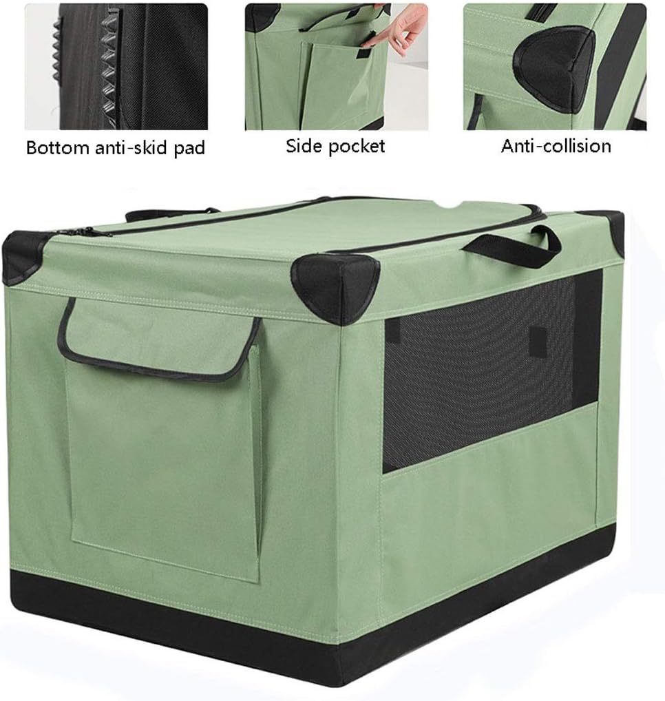 Pet Bed Car-Mounted Kennel Outing Travel Collapsible Dog Cage Pet Isolation Space Medium Large Kennel Cat House Pet Cushion Bed (S)