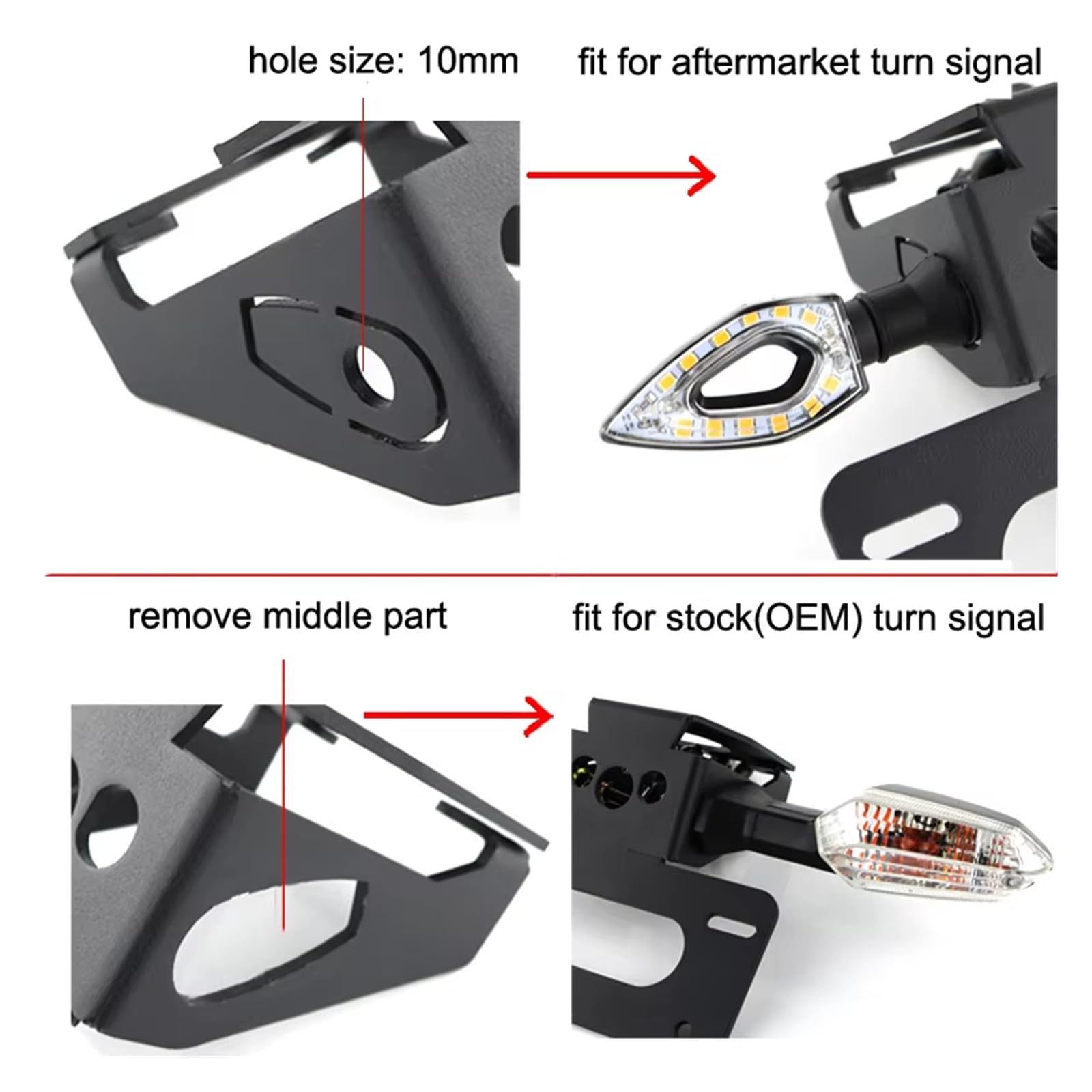 Moto Supporto Targa Staffa Porta Targa LED Luce Per YZF-R6 R6 2006-2021 Kit Di Coda Posteriore Moto