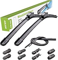Vista 14 de ASLAM Limpiaparabrisas para todas las estaciones, tipo M, 26 + 18 pulgadas, adaptadores multifuncionales y repuestos reemplazables, doble vida útil