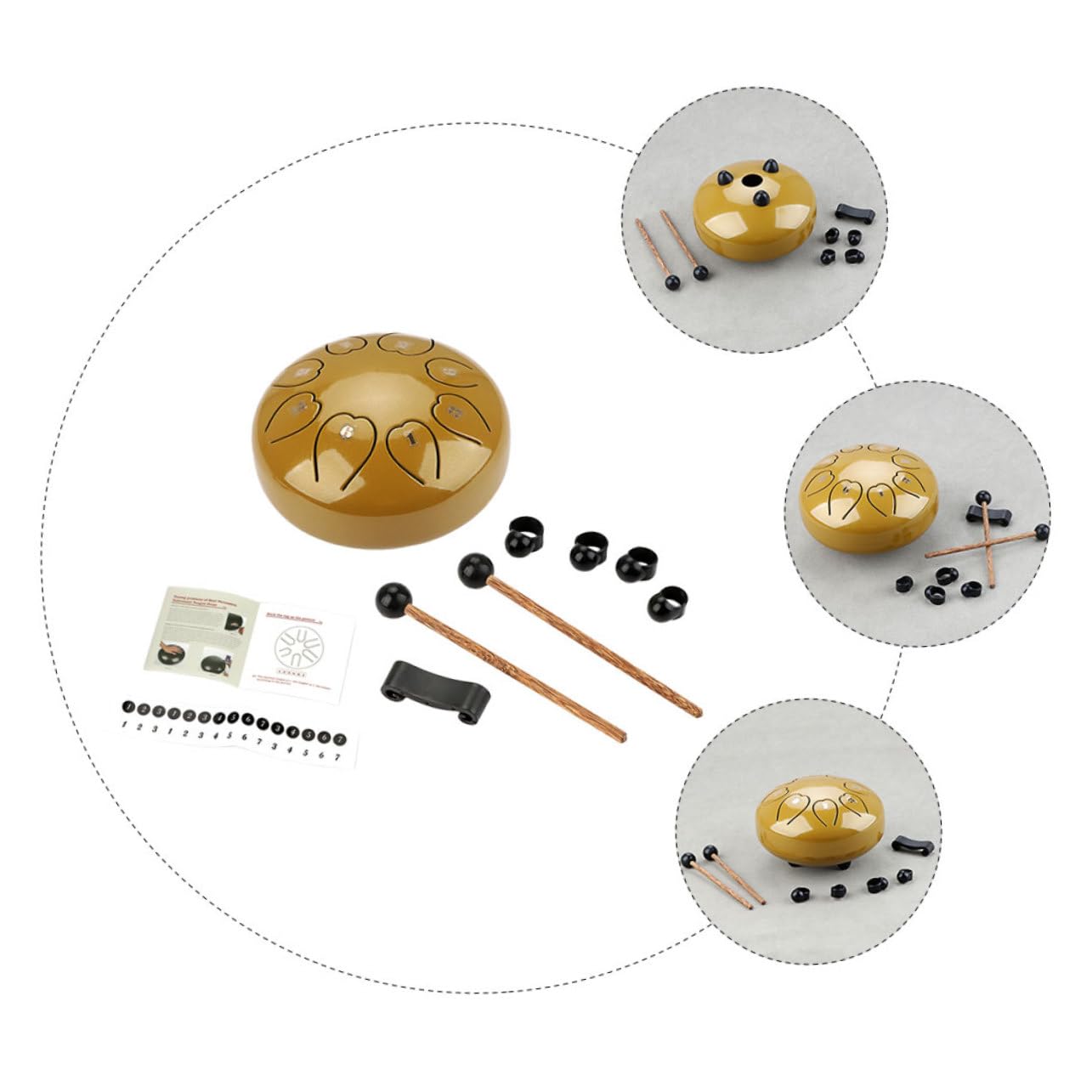 Tamburo A Lingua Strumento A Percussione Tamburo A Mano Portatile Per Esibizione Principianti Amanti Della Musica Divertimento Illuminazione Musicale Coltivare Alfabetizzazione