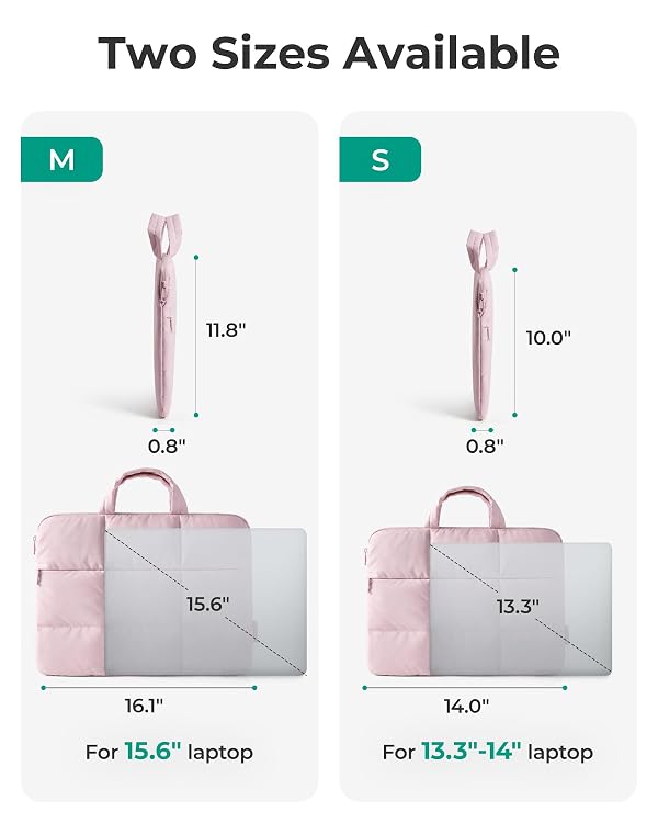 BAGSMART Laptop Sleeve 13.3-14 Inch Puffer Slim Protective Case for Women by BAGSMART - Used condition - Image 3