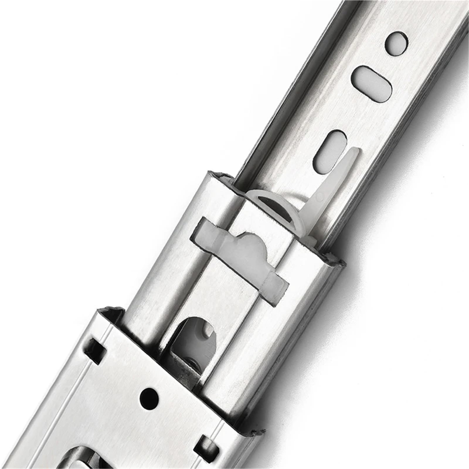 Drawer Slides 1Pair Stainless Steel Drawer Slides Soft Close Three-Section Cabinet Guides Furniture Hardware Fittings(Normal 12inch 30cm)