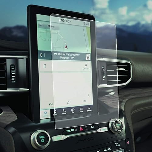Protector de pantalla compatible con Ford Explorer 2020-2023, pantalla táctil de 10.1 pulgadas, HD transparente, antiarañazos, accesorios de
