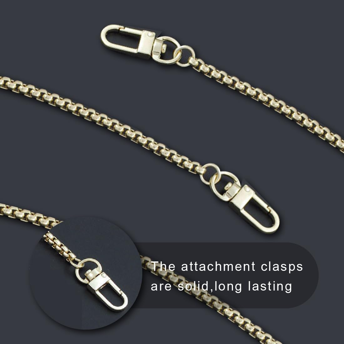 Catena Per Borsa Tracolla - 120 Cm, Metallica, Regolabile - Per Borse, Portafogli E Frizioni - Foto 10