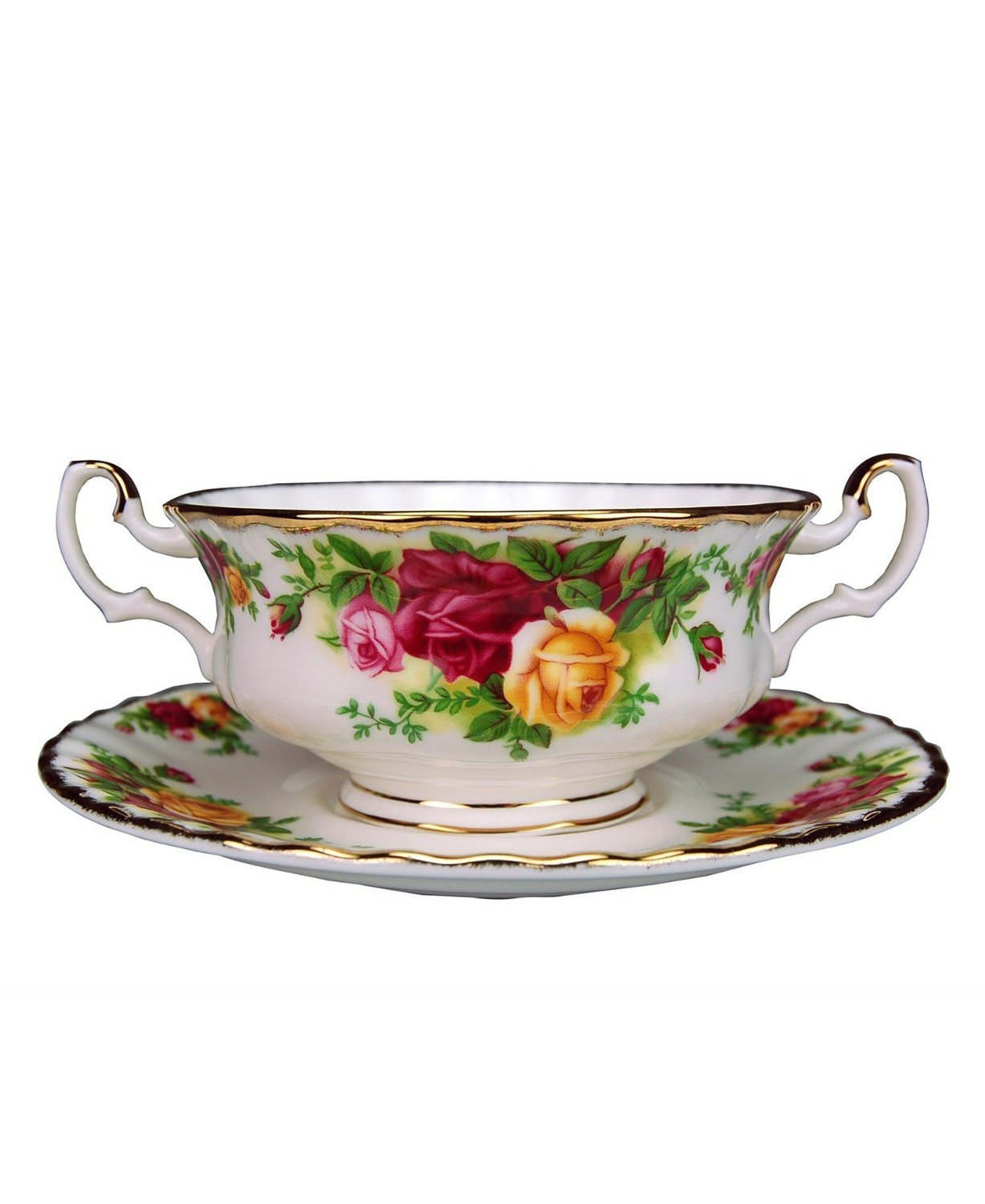 Royal Albert Old Country Roses Cream Soup Cup with Saucer