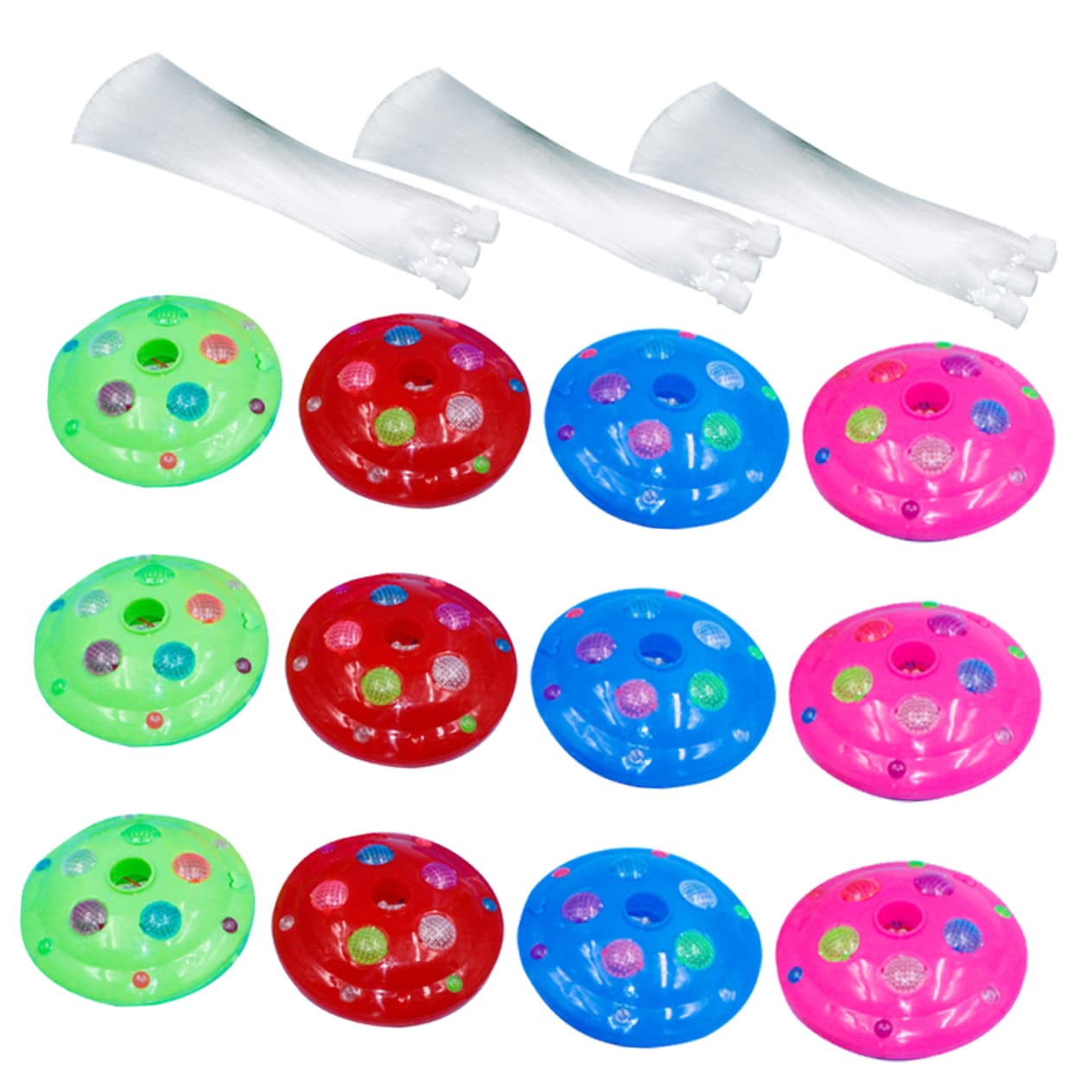 Veemoon Battery-Powered Led Fiber Optic Lights 12pcs Color Changing Night Light for Wedding Party