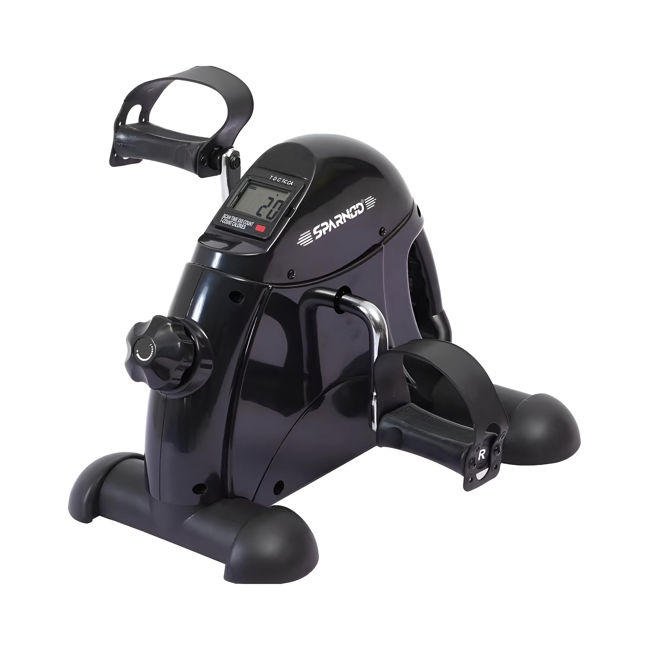 Sparnod Fitness Arm & Leg Mini Exercise Bike, Adjustable Resistance, Portable Under Desk Pedal Exerciser for Home & Office Workout, Compact Steel Frame, 120kg Capacity