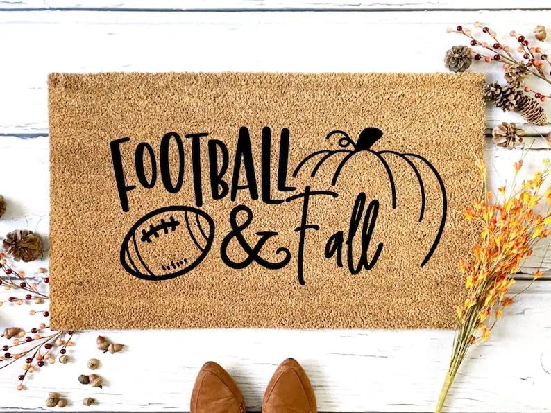 Football & Fall Doormat Closing Gift Welcome Doormat Front Door Mat Home Decor SEC Football 16x24 Inch