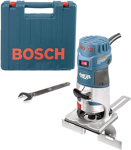 Bosch PR20EVSK-RT Colt Palm Grip 5.7 Amp 1-Caballo de fuerza Base fija Router de velocidad variable con guía de borde (renovado)