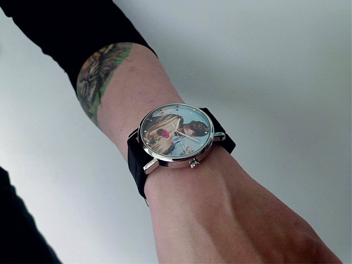 memories Reloj con foto personalizada reloj de 40 mm con imagen 3BAR reloj fotográfico fabricado en Alemania, plata, Correa