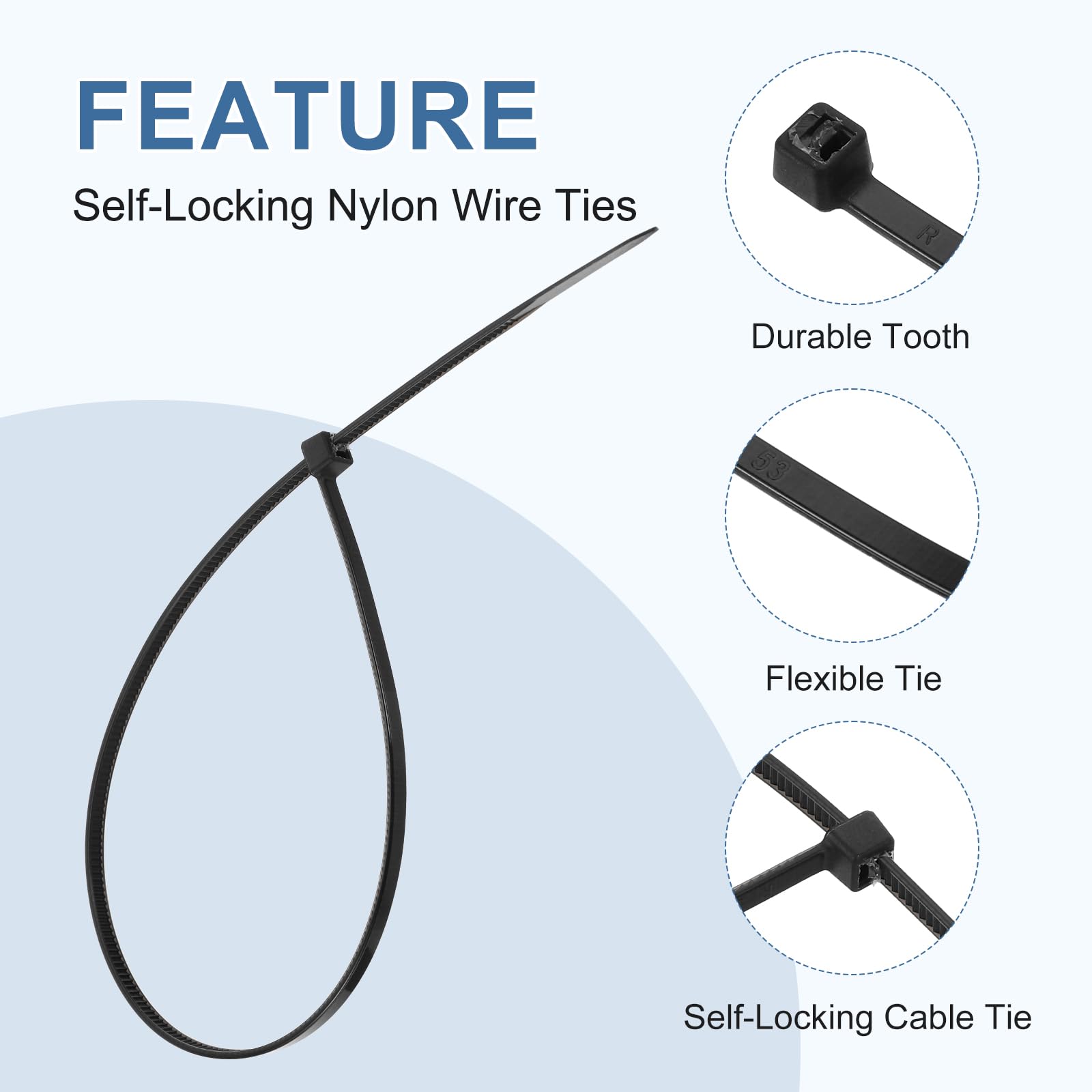 PATIKIL Cable Zip Ties 12 Inch - Image 3
