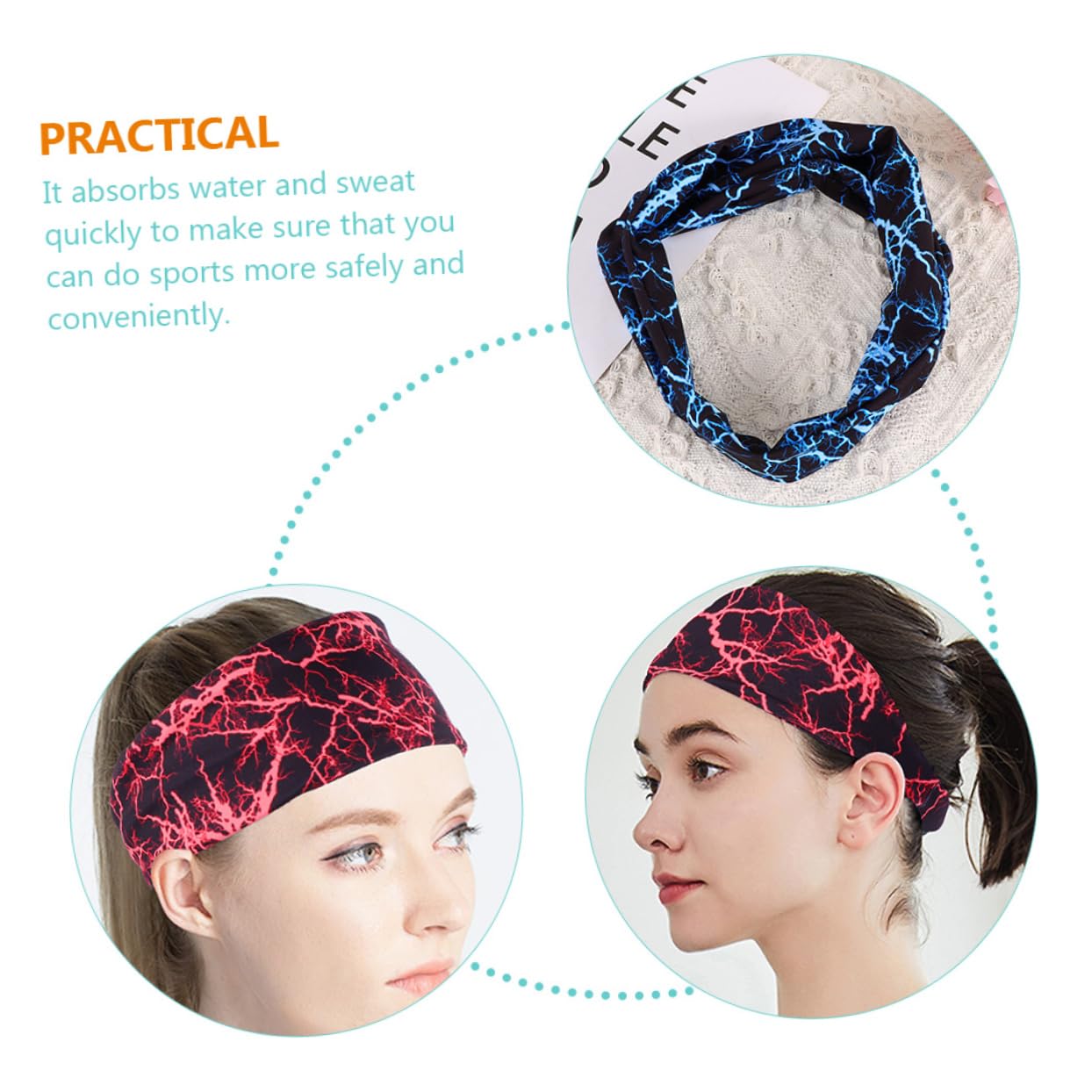 TOYANDONA Fitness Antiperspirantgürtel Sportstirnband Jungs Stirnband Haarband Mit Clips Fitnesszubehör Dünne Haarbänder Schweißband Elastische Haarbänder Bands Elasthan