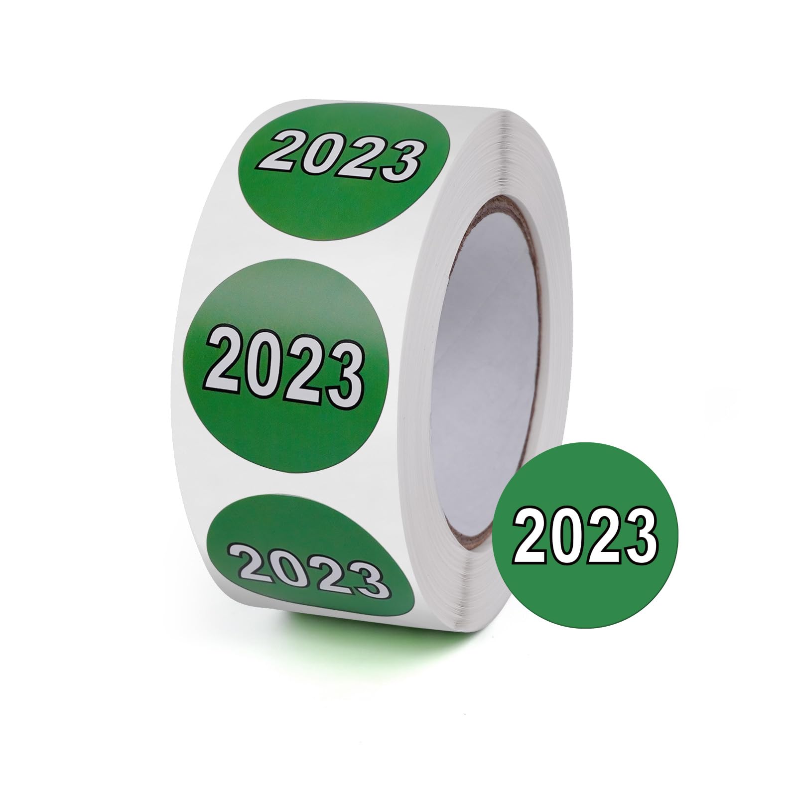 YIKIADA 500 PCS 2023 Dot Stickers Roll 1 Inches Round Vinyl Color Coded New Year Labels Self Adhesive Waterproof Bookmarks for File Folders Charts