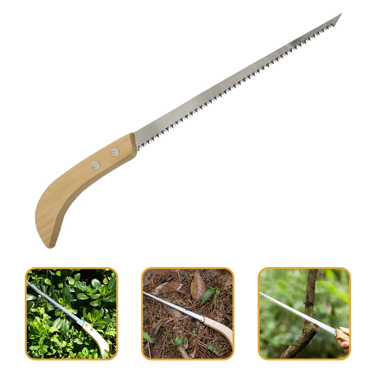 Abaodam 2pcs Heavy Duty Hand Saw for Gardening and Camping Compact Wood Pruning Saws with Ergonomic Handles for Tree Trimming and Outdoor Activities