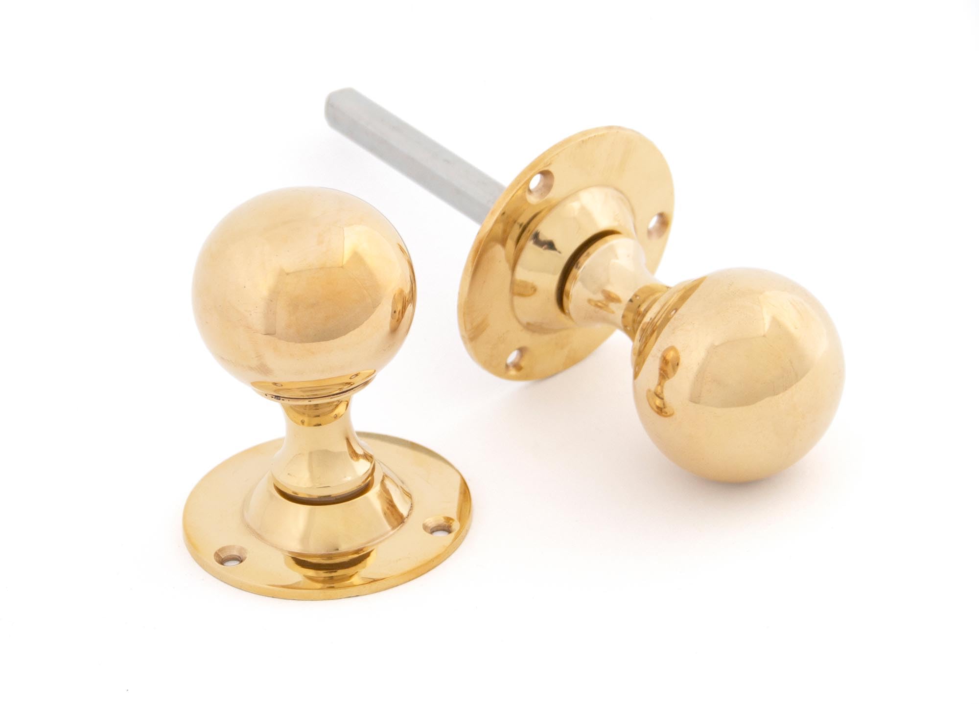 From The Anvil Ball Mortice Knob Set - Brass - Gold - Size 3