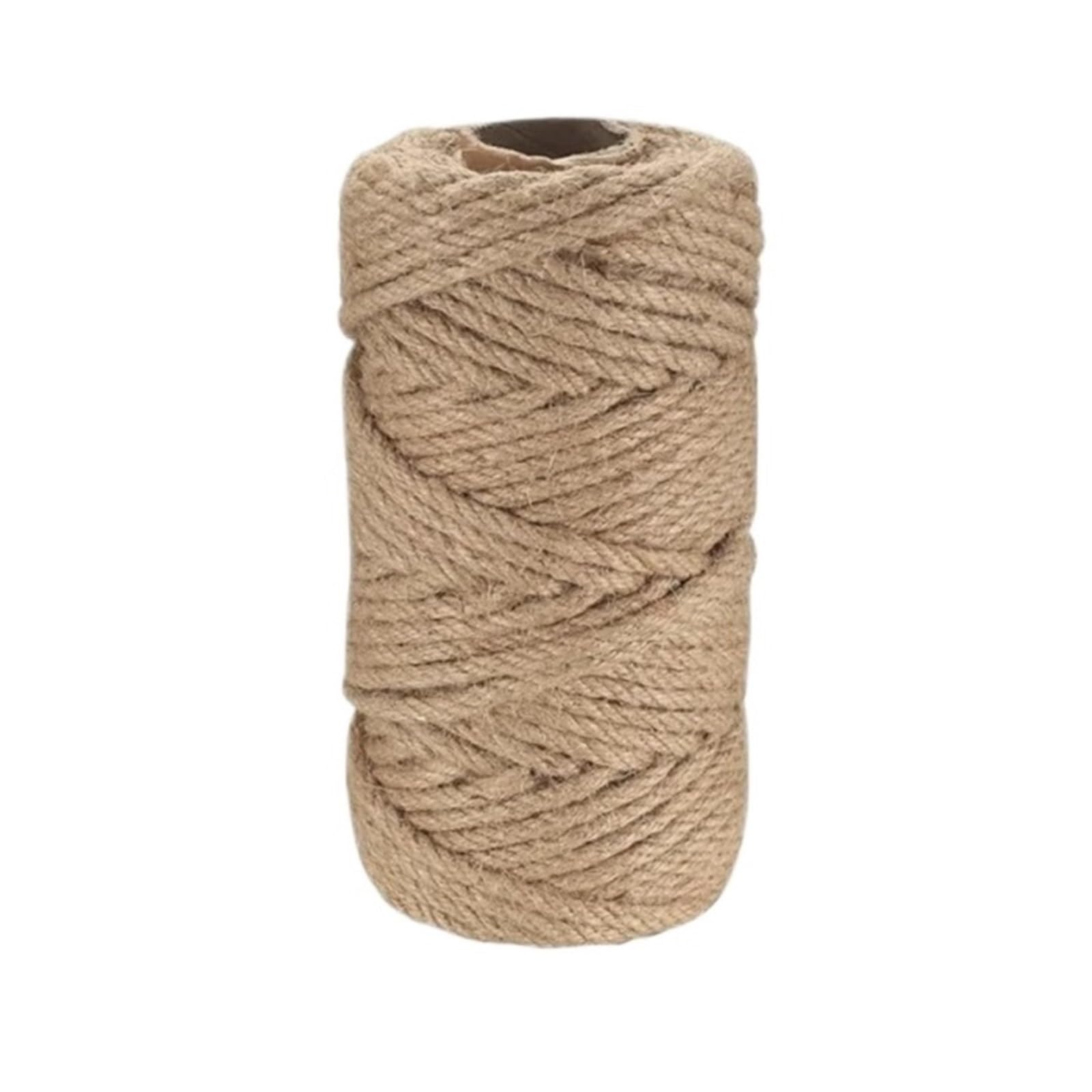 100 m Juteschnur, 4/5/6 mm, Robustes braunes Seil – Dicke for Kratzbaum, Gartenarbeit, Basteln und Einwickeln Für Camping Garten