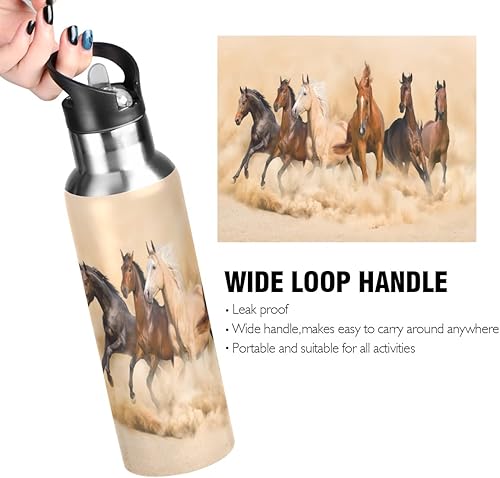 Miniatura 4 de Linda botella de agua de koala para niños, de acero inoxidable, con aislamiento al vacío, botella de boca de sandard con asa ancha