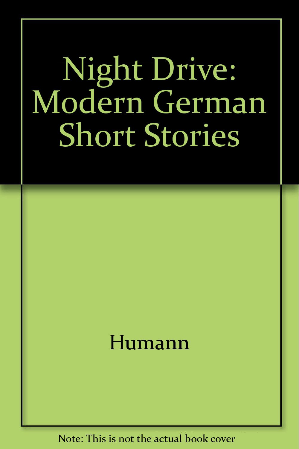 Night Drive: Modern German Short Stories