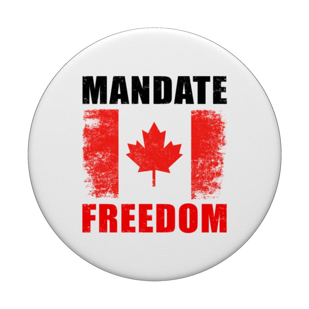 Mandate Freedom: United Canadian Patriot Truckers & Support PopSockets Swappable PopGrip, Black - Image 3