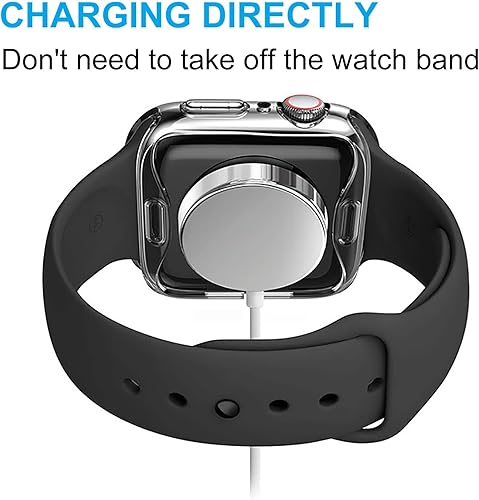 Miniatura 4 de Paquete de 4 fundas compatibles con Apple Watch Series 8 Series 7 de 1.772 pulgadas, protector de pantalla suave HD de alta sensibilidad con TPU en