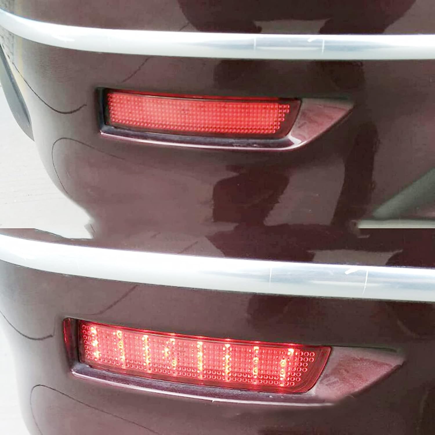 Xinctai LED Rear Bumper Reflector Lights Tail Brake Lamp Compatible with Infiniti FX35 FX37 FX50 Nissan Juke Murano Sentra Quest (Red Lens)
