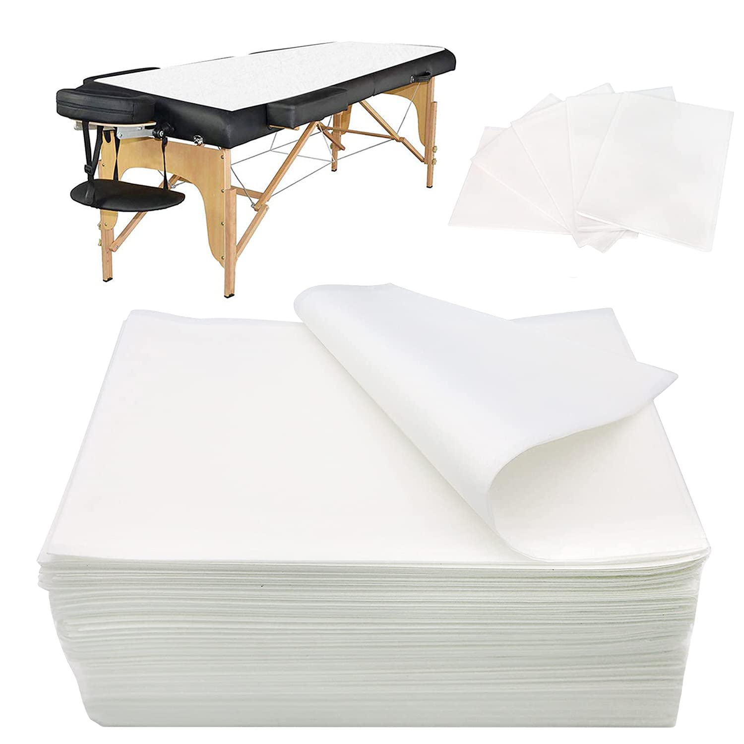 100 Pcs Of Disposable Spa Bed Sheets, Disposable Massage Bed Sheets, Massage Bedspreads, Non-Woven Bedspreads, Suitable For Waxing Tattoos In Hospitals, Nursing Homes Or Beauty Salons 71" X 31" : Beauty & Personal Care