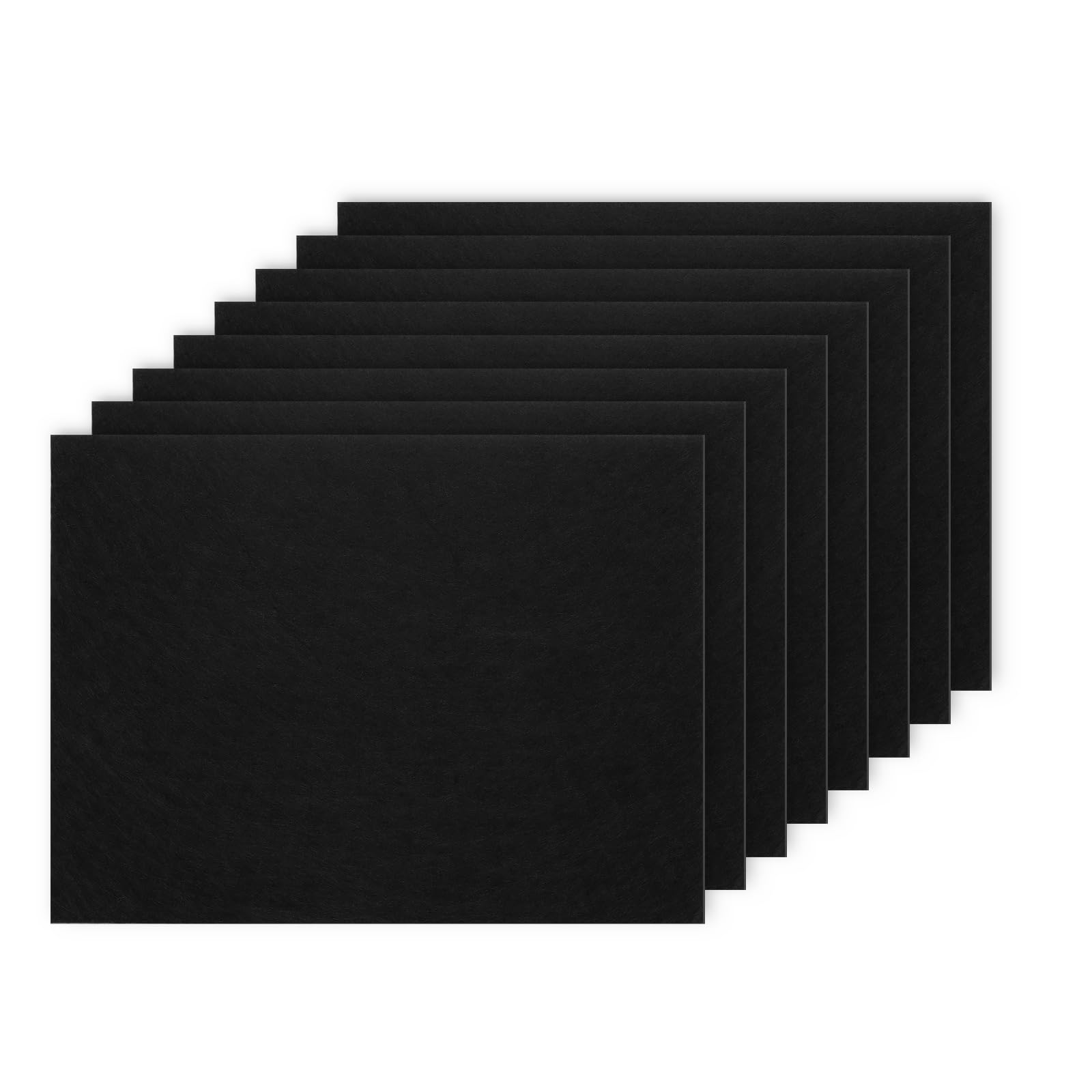 Magosis Black Felt Pads For Furniture Feet, 5Mm Thick Heavy Duty Self Adhesive Felt Sheets, 15×11Cm Cut-To-Size Floor Protectors, Chair Leg Protectors For Hardwood, Laminate & Tile Floors, 8 Pack