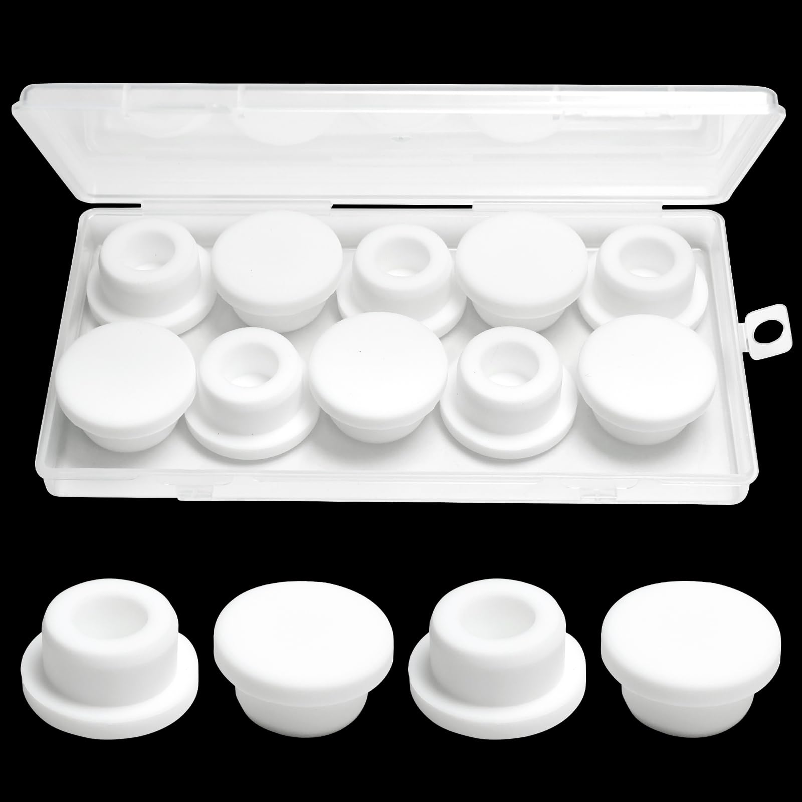10 Pcs 22 mm/0.87 in Silicone Rubber Plug for 21 mm Round Holes