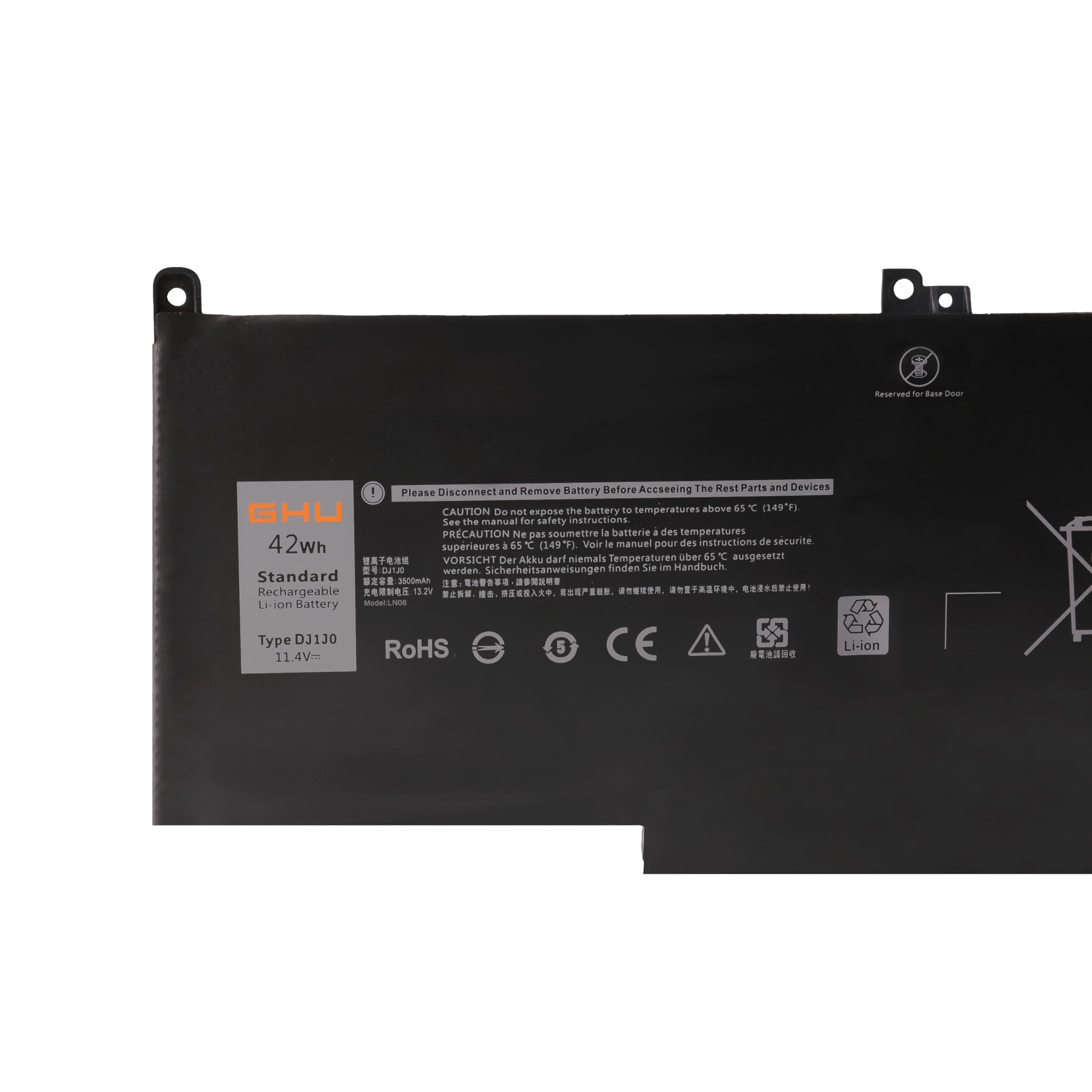 Amazon.com: GHU DJ1J0 Laptop Battery 42Wh 11.4V Replacement for