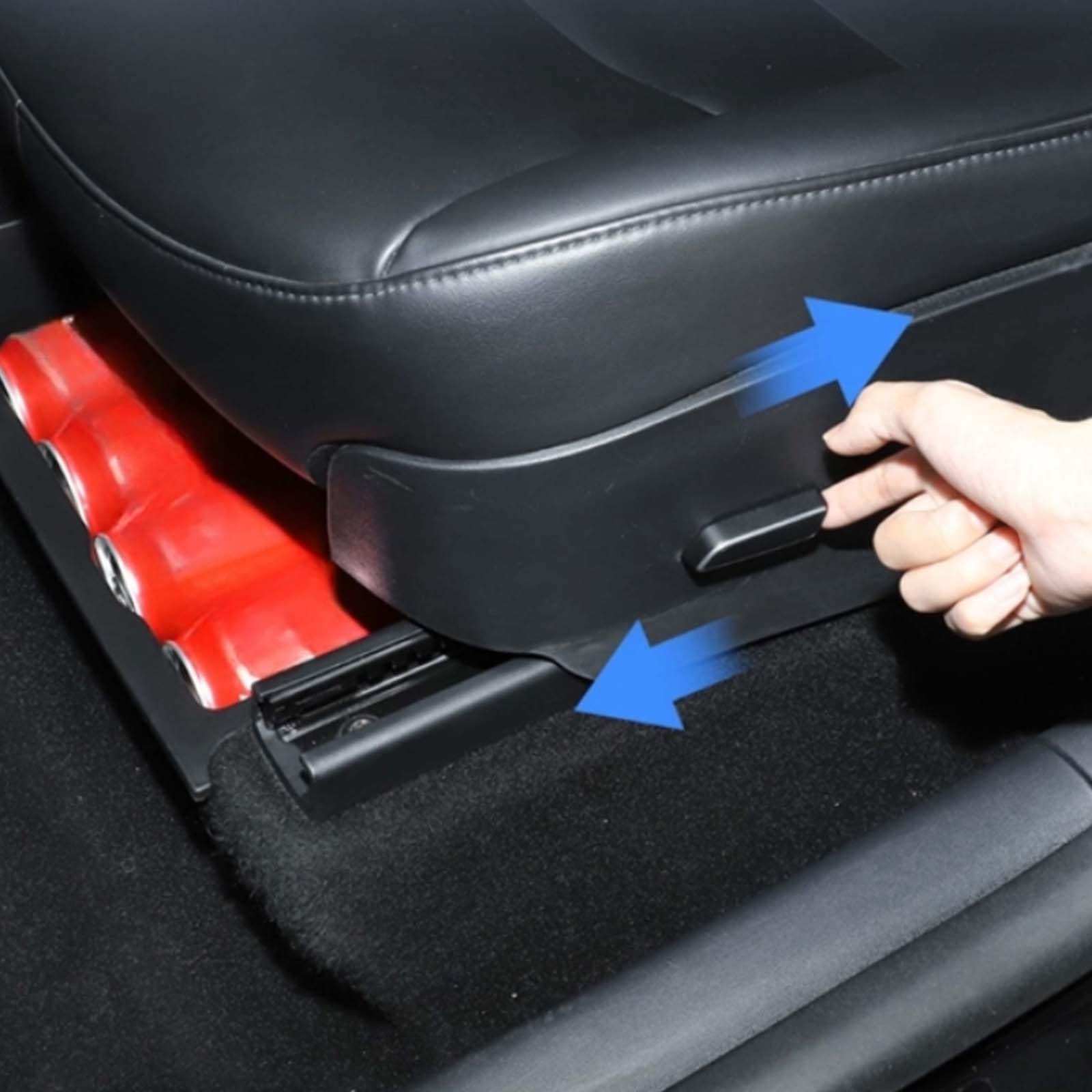 2 Pièces Organisateur sous Siège Voiture, Boîte de Rangement Arrière Siège Organisateur Cachée en TPE 31x19,5x7,5cm, Accessoire de Rechange pour Modèle Y