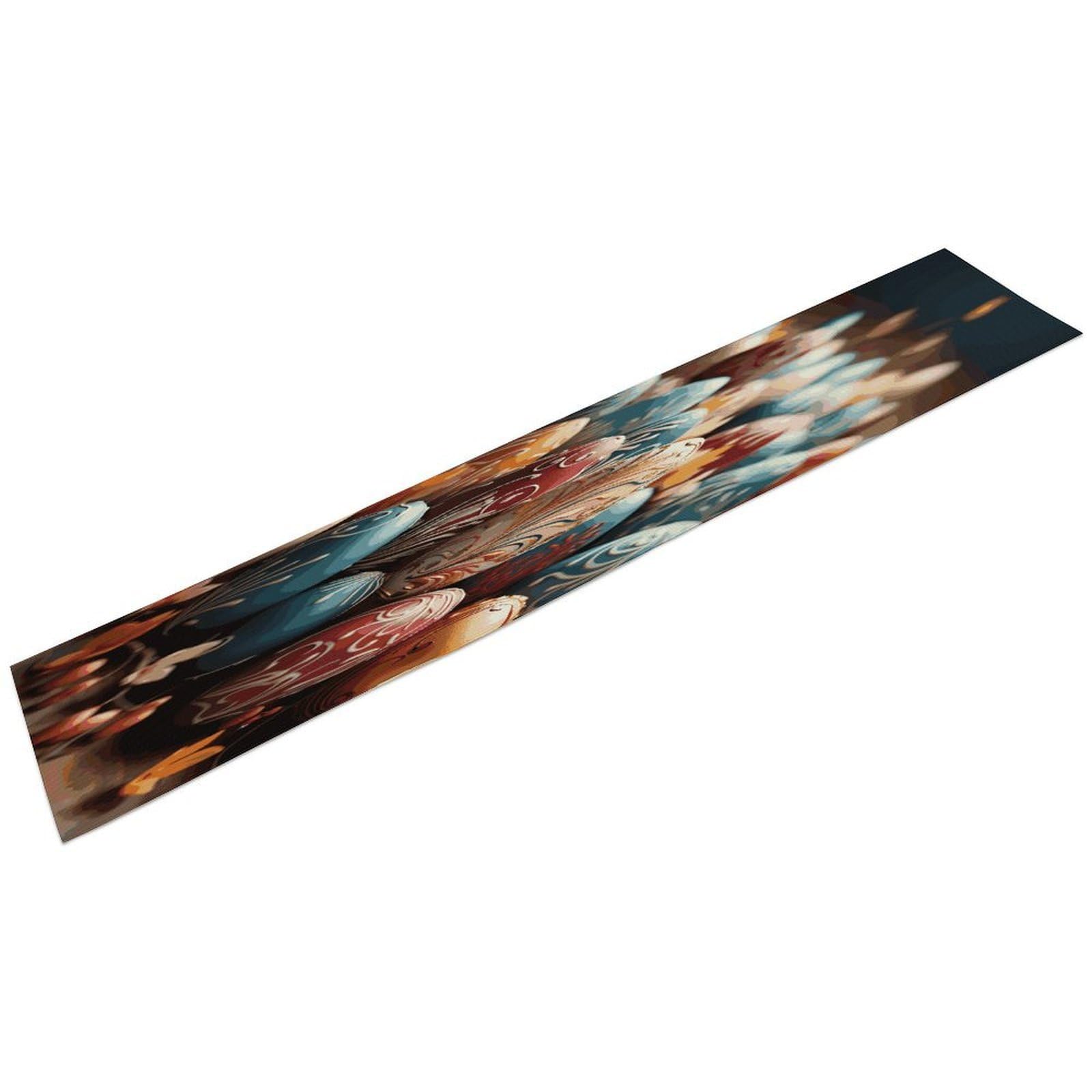 Btcowzrv Style Happy Easter Linen Table Runner 72.4 Inches Long, Machine Washable Table Runner For Party Kitchen Dining Table Coffee Holiday Party Decor, 13.4"X72.4"