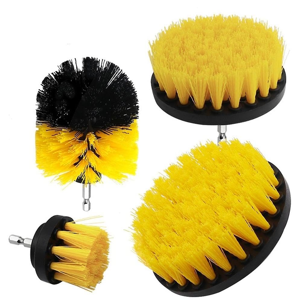 Power Drill Scrubber Brush Set, Multi-Function Drill Brush Attachment, 5 Type of Scrubber, Scrubber Brush for Bathroom, Floor, Shower, Corner, Wheel Hub, Sink (Without Drill Machine) (4 Pcs Brush)-image-15