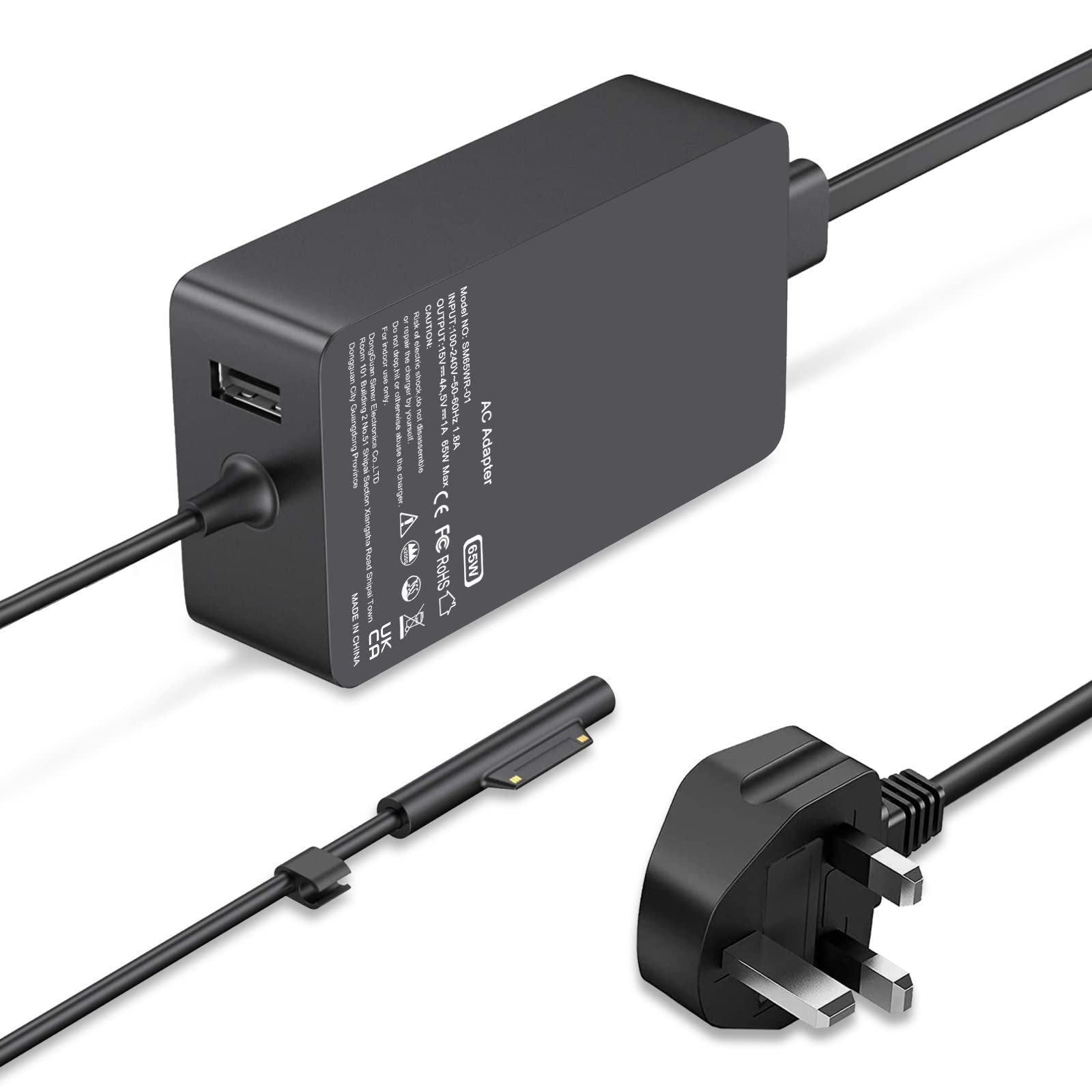 Surface Pro Charger Adapter Charger for Microsoft Surface Pro 3/4/5/6/X, Surface Go 1/2,Microsoft Windows Surface Book, Microsoft Surface Pro Laptop/Tablet Charger (Suitable for 65W,44W,36W,24W)