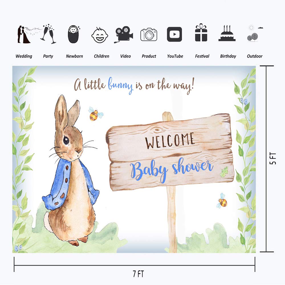 Fotohintergrund 'A Little Bunny Is On The Way' – 2,1x1,5 M, Perfekt Für Babyparty & Ostern