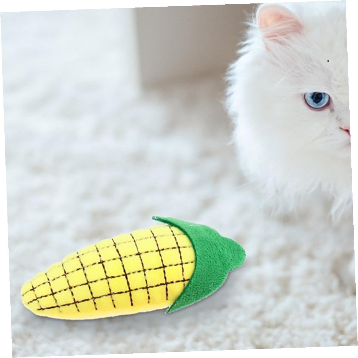 WOONEKY 3pièces Jouet Peluche à Herbe à Chat pour Chat Jouet avec Herbe à Intégrée pour Taquiner Les