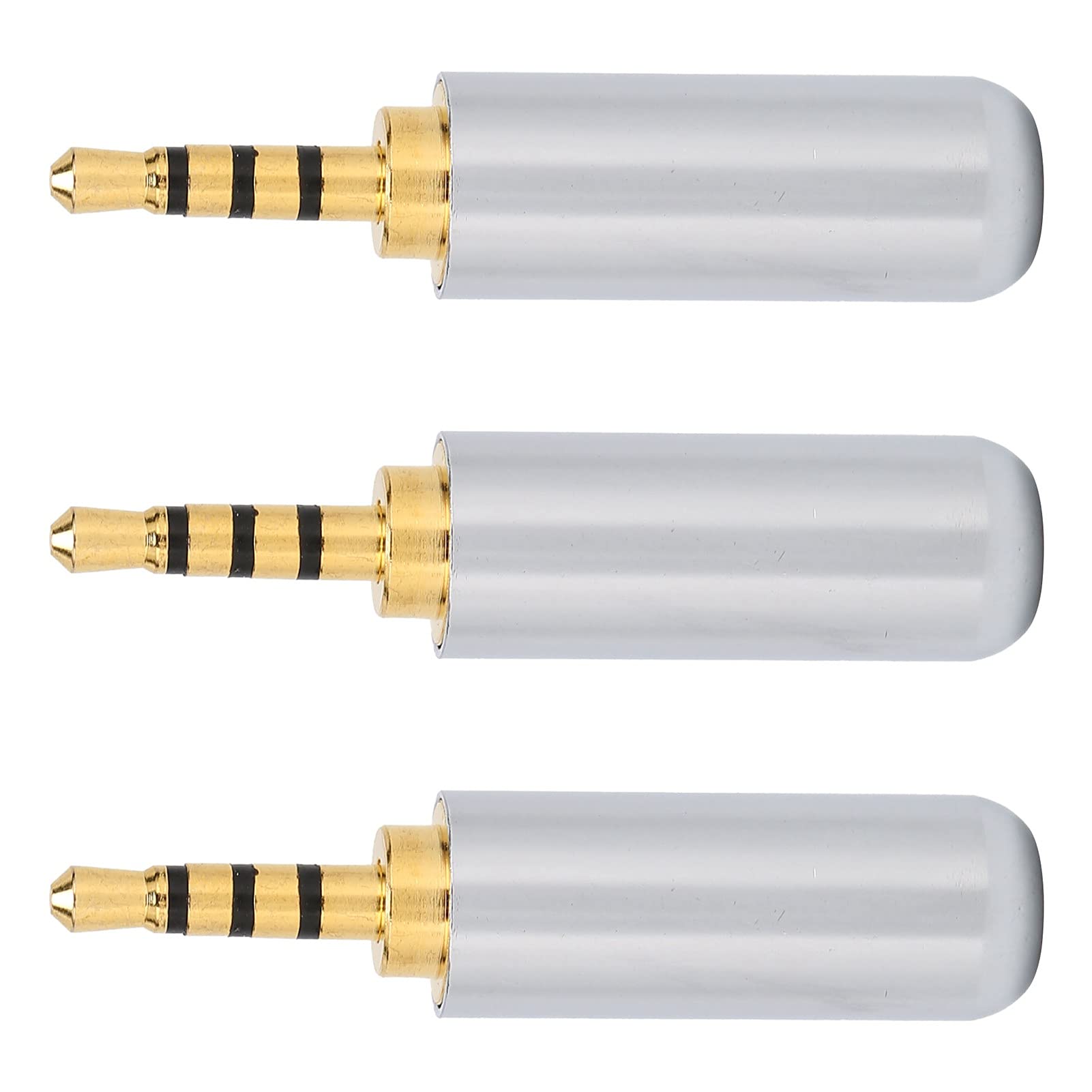 80 connettori stereo per cuffie da 2,5 mm, per prodotti digitali, design portatile e sottile, compatibili con lettori MP3 e smartphone, in metallo, facili da trasportare