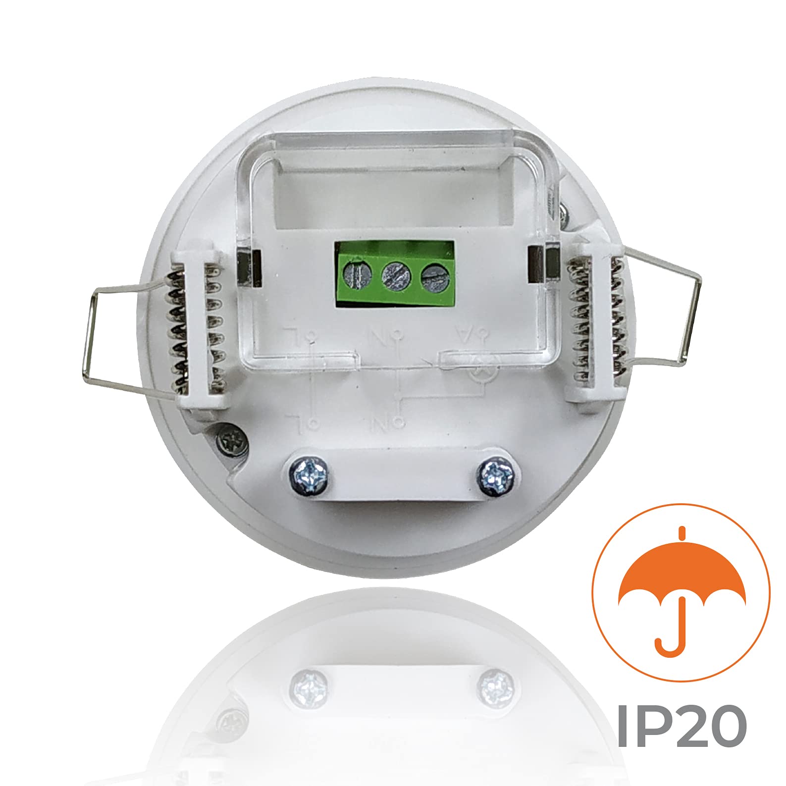 LED ATOMANT 5x Sensore Movimento Incasso con Sensore Luminosita | Dimmerabile, Portata 6m, Angolo di rilevamento 360°