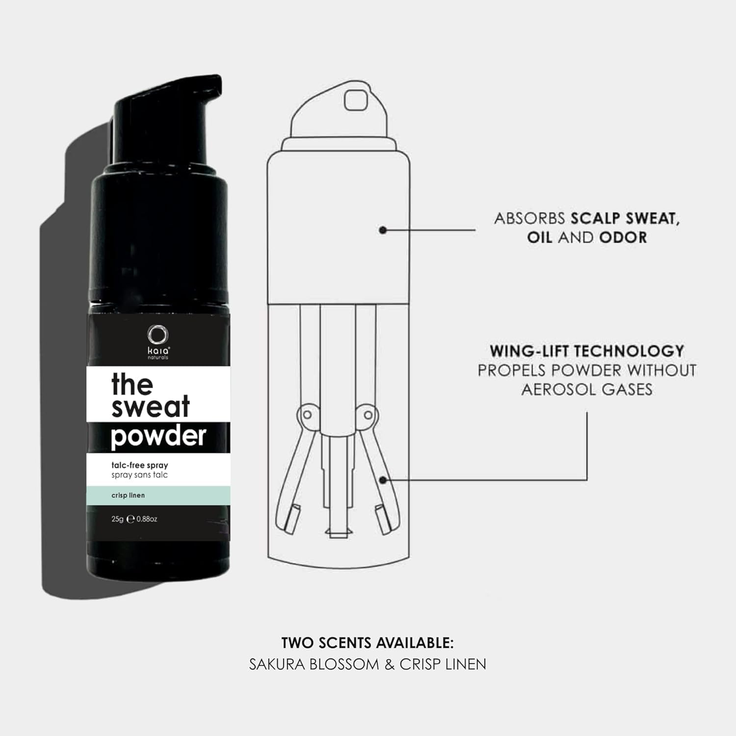 Kaia Naturals The takesumi Detox® The Sweat Powder Talc Free Spray – Crisp Linen, Talc-Free Magnesium Powder, Sweat Control for Body & Underarms 25g/0.8 oz - Image 7