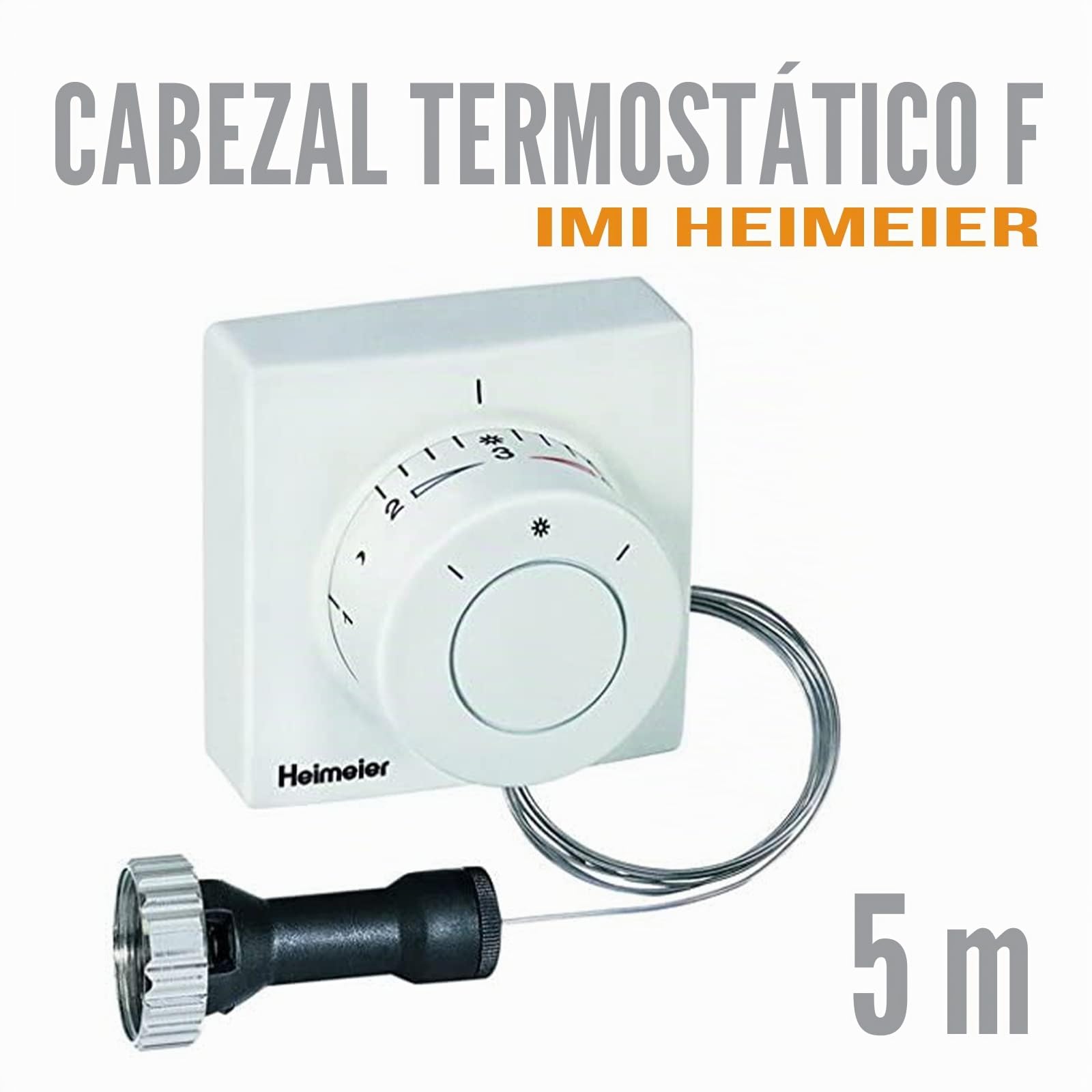 TA Heimeier 2805-00.500 - Cabezal termostático con control remoto (tubo capilar de 5 m)