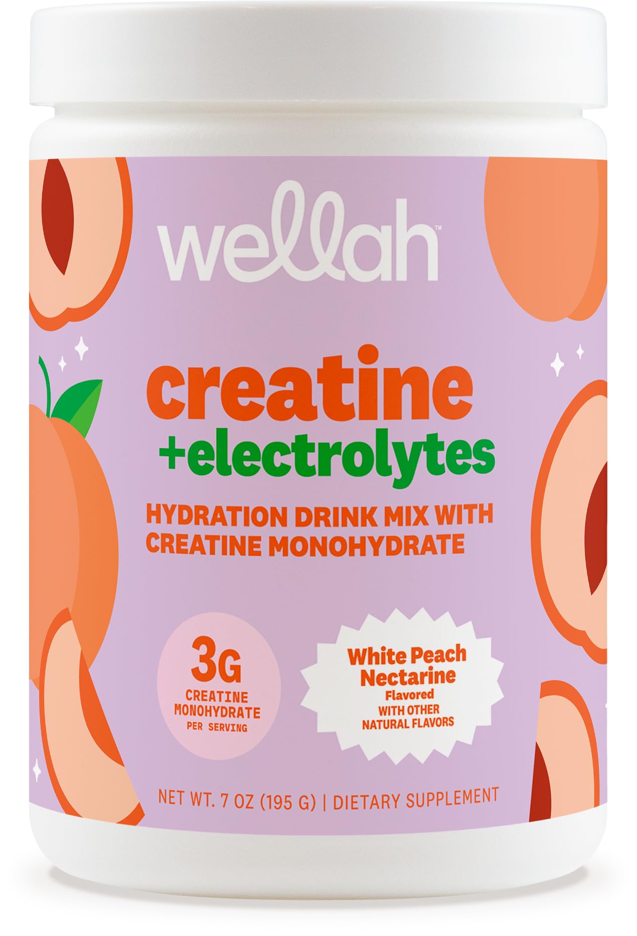 Amazon.com: Wellah Creatine + Electrolytes Powder (White Peach