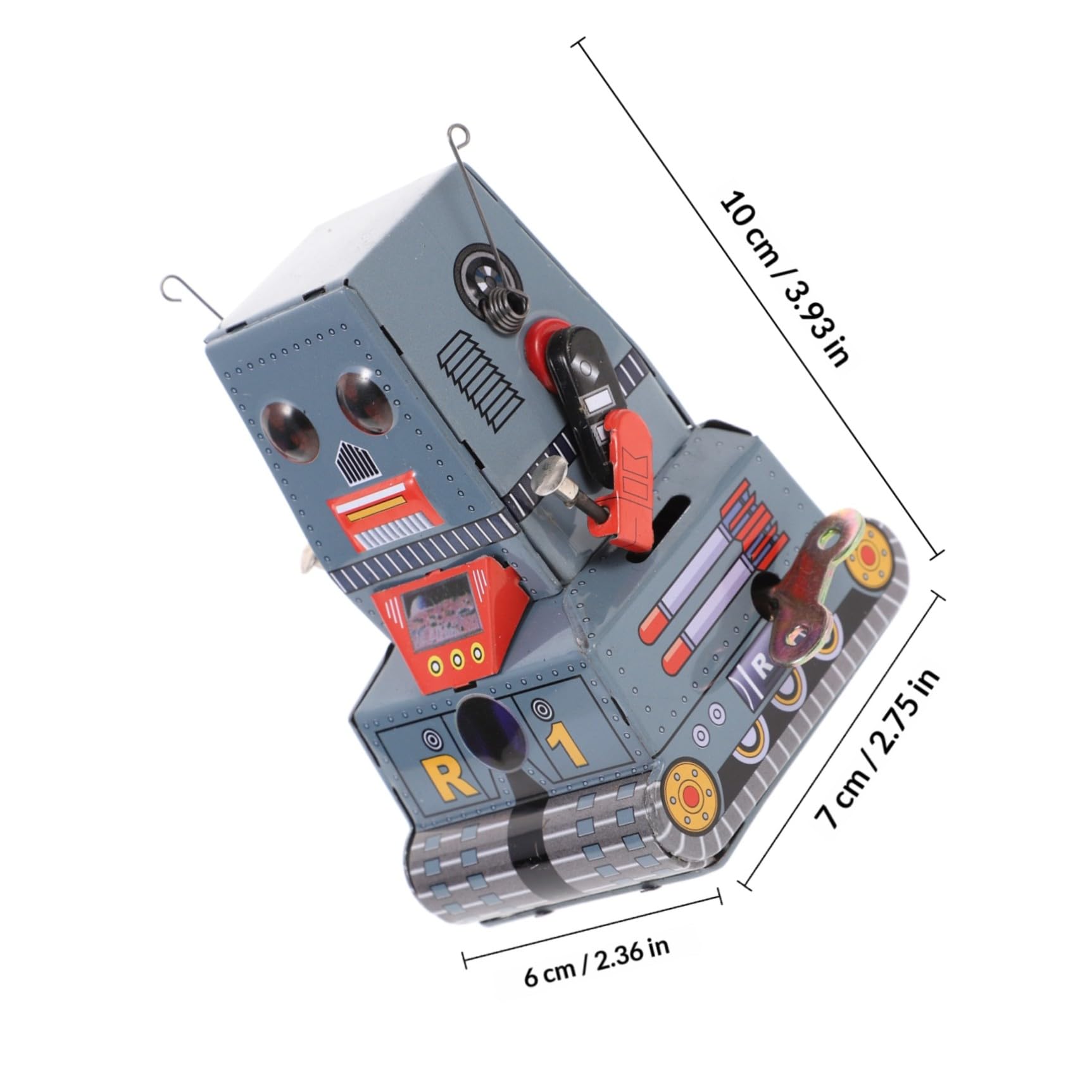 WOONEKY Robot Clásico De Cuerda Juguete De Hojalata Robot De Juguete Antiguo Niño Navidad Estatua