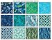 Benartex DANCE OF THE DRAGONFLY 12 Fat Quarters Cotton Fabric Quilting Assortment (Blue)