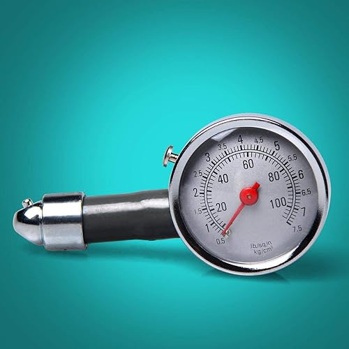 Miniatura 6 de Onwon Medidor de presión de neumáticos de 100 PSI con válvula de retención integrada, medidor de inflado de neumáticos de alta resistencia preciso